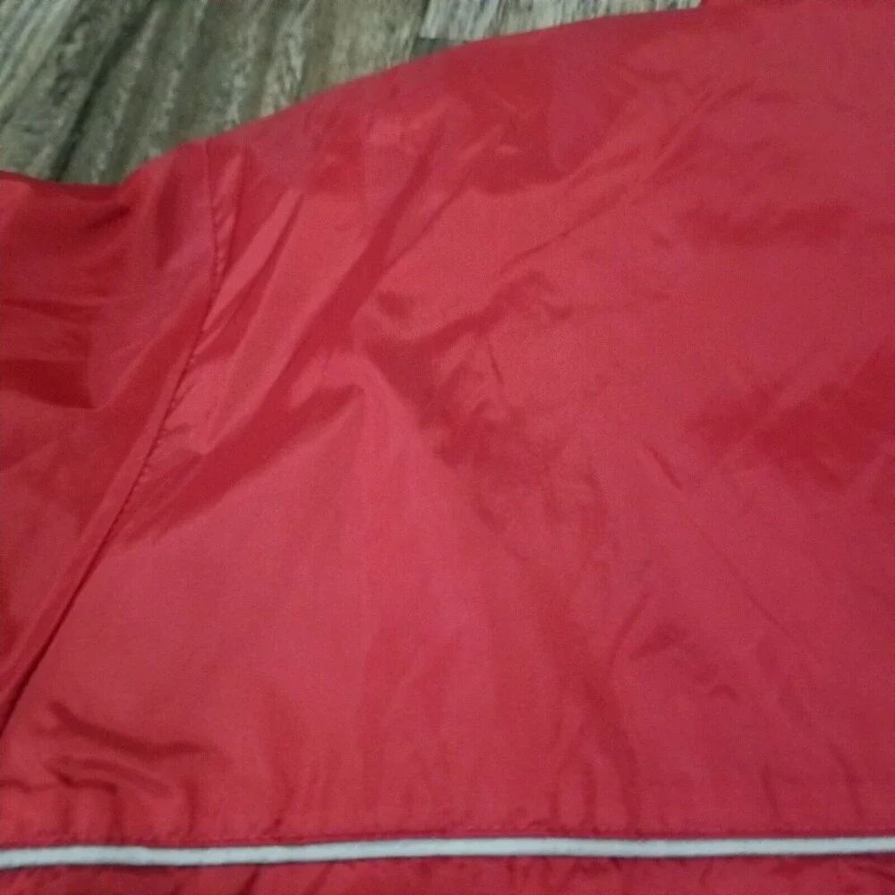 Vintage Nike Windbreaker Youth‎ XL (16-18) Full Zip Jacket Red Gray Stripe Y2K